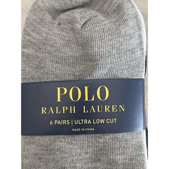 Polo Ralph Lauren Womens Ultra Low Cut Ankle Socks 6 Pairs Asst Color Size 9-11 - Picture 4 of 5